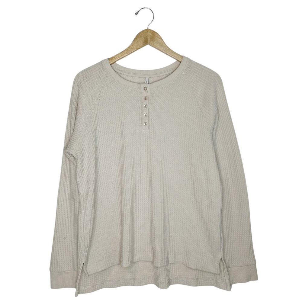 Z SUPPLY Thermal Waffle Long Sleeve Henley - Picture 3 of 7
